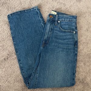 Madewell Blue Denim The Perfect Vintage Cropped Wide Leg Jeans Tall